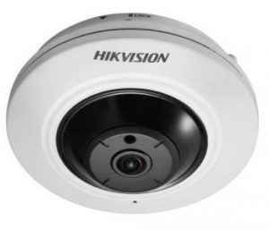 5мп Fisheye IP відеокамера Hikvision з функціями IVS і детектором осіб